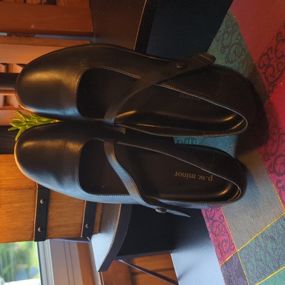 PW Minor Classic Mary Jane loafers black leather Women's 9 M NEW NWB - Picture 3 of 9